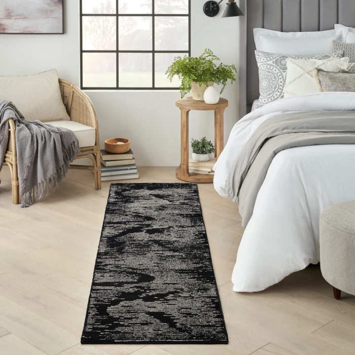 Michael Amini Ma30 Star Area Rug SMR02 Black Ivory