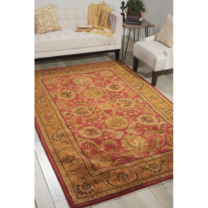 Nourison Jaipur Round Area Rug JA17-Burgundy