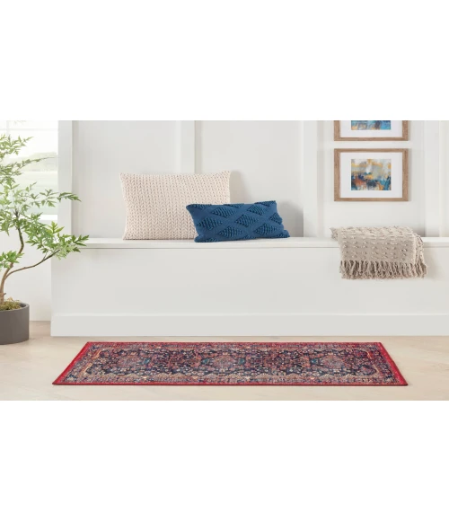 Nourison Fulton Red FUL04 1 ft. 10 in. X 5 ft. Rectangle Rug