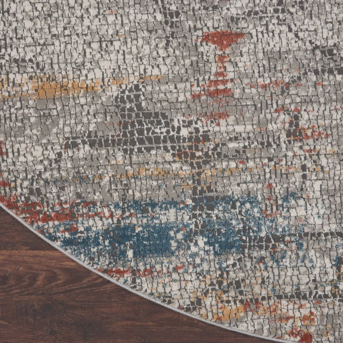 Nourison Rustic Textures Area Rug RUS11 Multicolor 7'10" Round