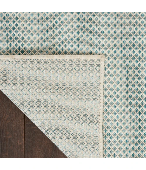 Nourison Courtyard Area Rug COU01-Ivory Aqua