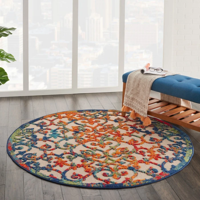 Nourison Aloha Round Area Rug ALH21-Multicolor