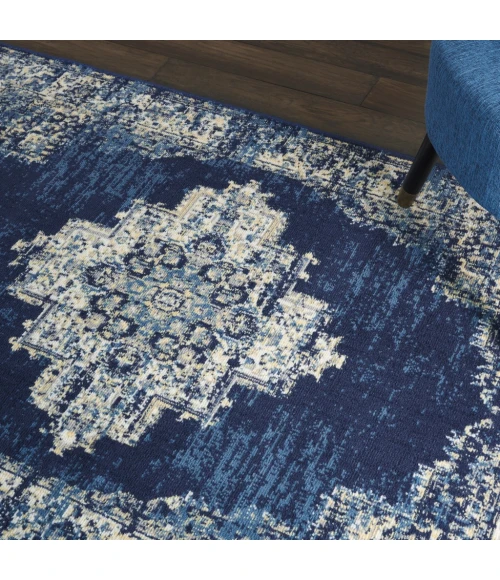 Nourison Grafix Area Rug GRF14-Navy Blue