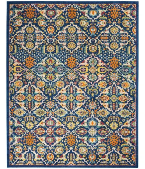 Nourison Allur Area Rug ALR03-Navy Multicolor