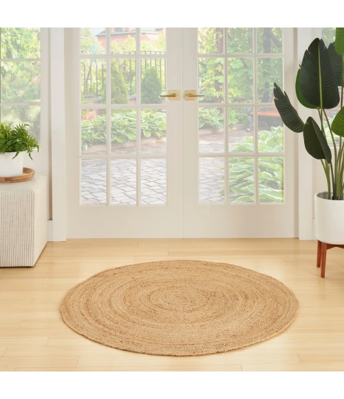 Nourison Natural Jute Natural NJT03 3 ft. X Round Rug