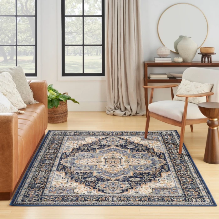 Nourison Nourison Essentials Persian Navy NRE07 4 ft. X 6 ft. Rect. Rug