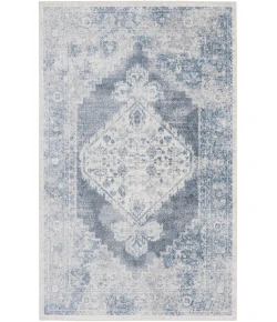Nourison Home Astra Machine Washable ASW11 Blue Ivory 4 ft. X 6 ft. Area Rug