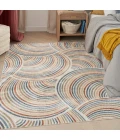 Nourison Astra Machine Washable Area Rug ASW08 Ivory/Multi