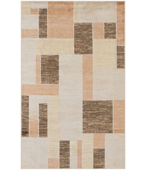 Nourison Astra Machine Washable Beige Multicolor ASW09 2 ft. 2 in. X 4 ft. Rectangle Rug