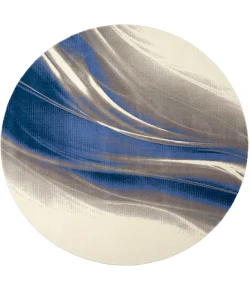 Nourison Home Twilight TWI28 Ivory Grey Blue 8 ft. Round Area Rug