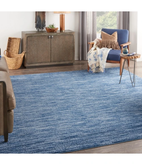 Nourison Essentials Navy Blue Area Rug NRE01-Navy Blue