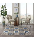 Nourison Aloha Area Rug ALH19 Grey/Blue 5'3" x 7'5"