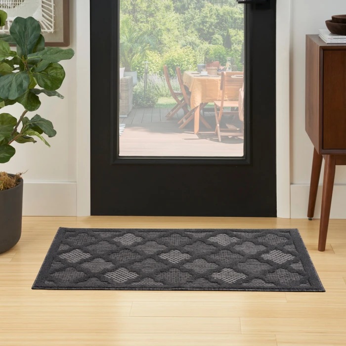 Nourison Easy Care Area Rug NES01 Charcoal/Black