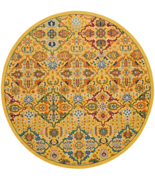Nourison Allur Area Rug ALR03 Yellow Multicolor