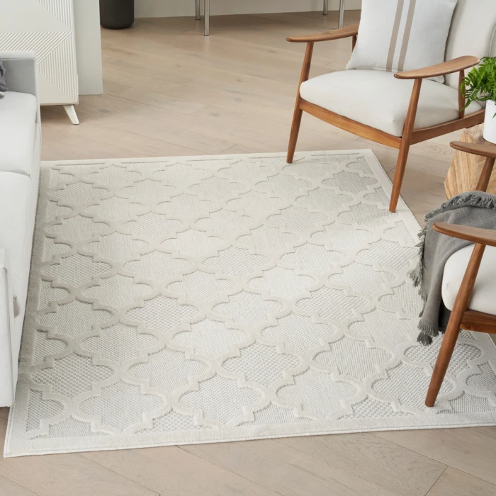 Nourison Easy Care Area Rug NES01 Ivory/White