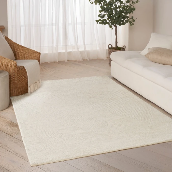 DKNY Pure Patterns Ivory PRN01 5 ft. X 7 ft. Rect. Rug