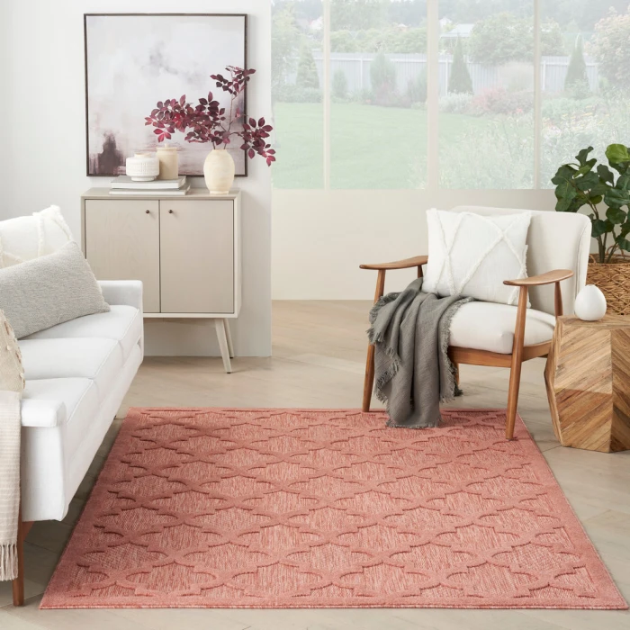 Nourison Easy Care Area Rug NES01 Coral/Orange