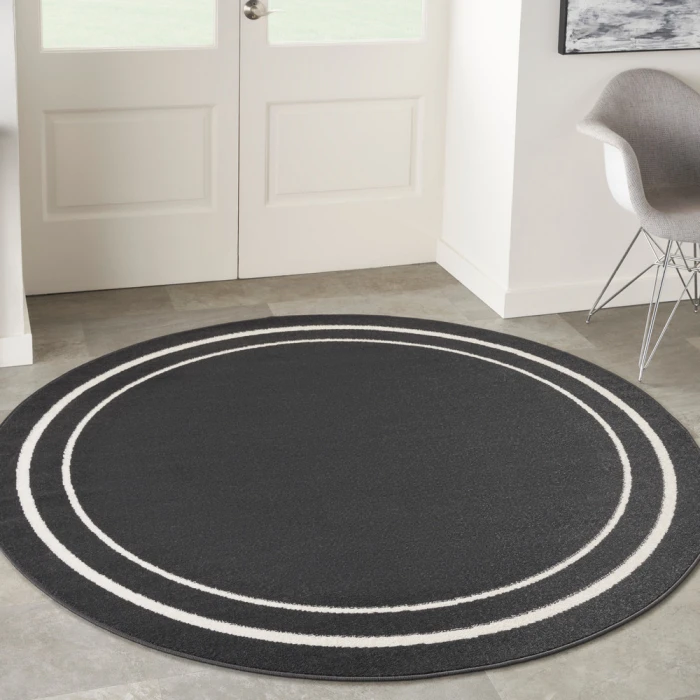 Nourison Nourison Essentials Area Rug NRE02 Black Ivory