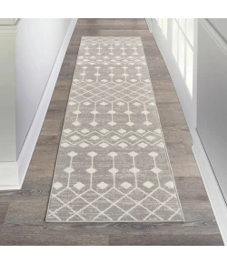 Nourison Home Grafix GRF37 Grey 2 ft. 3 in. X 7 ft. 6 in. Area Rug
