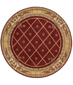 Nourison Home Ashton House Red AS03 5ft.6in. x Round Round Rug