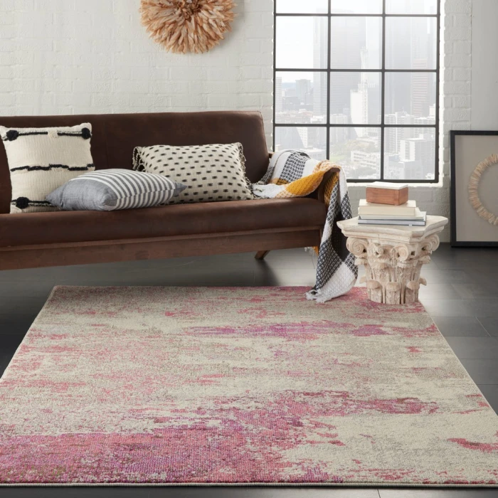 Nourison Celestial Area Rug CES02-Ivory/Pink