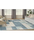 Nourison Astra Machine Washable Blue Ivory ASW09 6 ft. 7 in. X 9 ft. Rectangle Rug