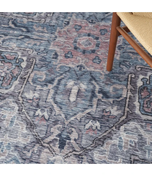 Nicole Curtis Machine Washable Series 1 Area Rug SR101 Grey