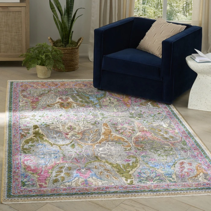 Nourison Home Vintage Harmony Pink VHH03 5ft.3in. x 7ft.6in. Rect. Rug