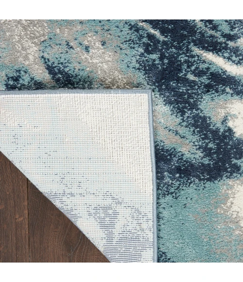 Kathy Ireland American Manor Area Rug AMR03 Blue/Ivory 3'11" x 5'11"
