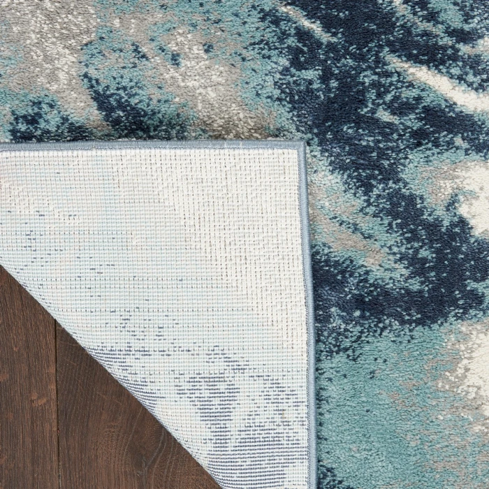 Kathy Ireland American Manor Area Rug AMR03 Blue/Ivory 3'11" x 5'11"