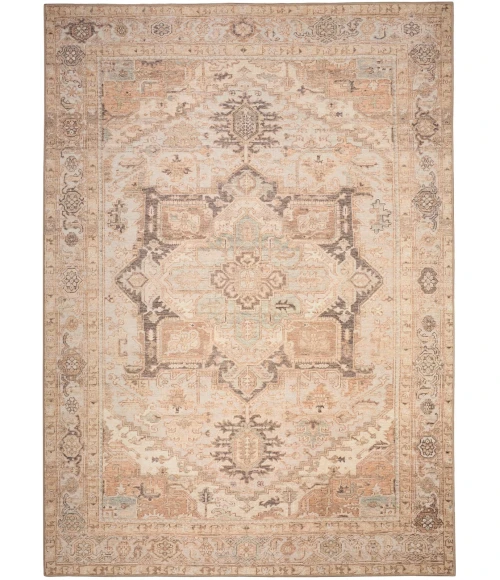 Nourison Vintage Washables Coral Mint VWS11 4 ft. X 6 ft. Rect. Rug