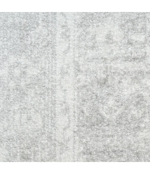 Nourison Astra Machine Washable Light Grey ASW11 2 ft. 2 in. X 8 ft. Rect. Rug