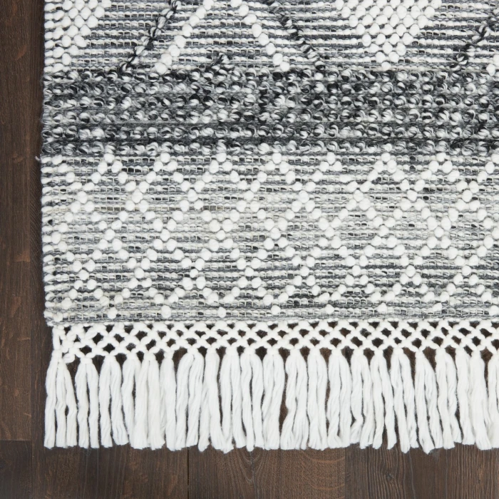 Nicole Curtis Machine Washable Series 3 Area Rug SR301 Black 4' x 6'
