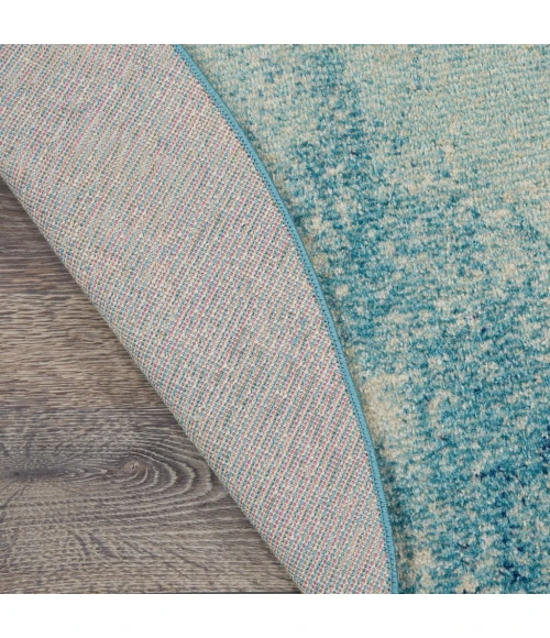 Nourison Passion Round Area Rug PSN10-Navy/Light Blue