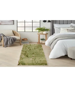 Nourison Home Aloha ALH41 Ivory Green 2 ft. 3 in. X 8 ft. Area Rug