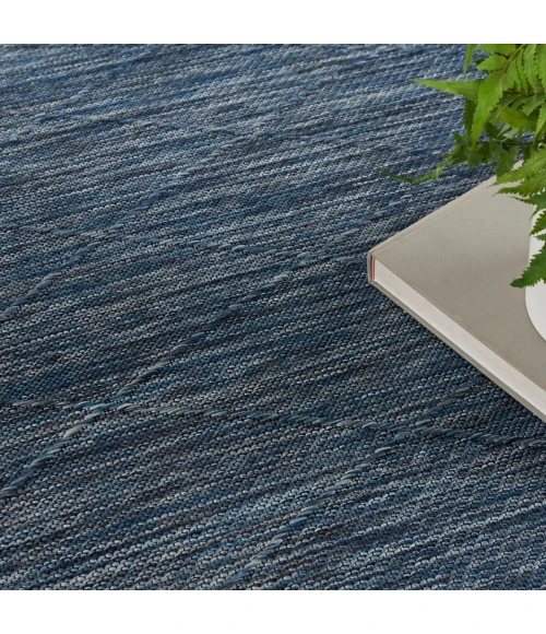 Nourison Washable Solutions Navy Blue WSL01 6 ft. X 9 ft. Rect. Rug