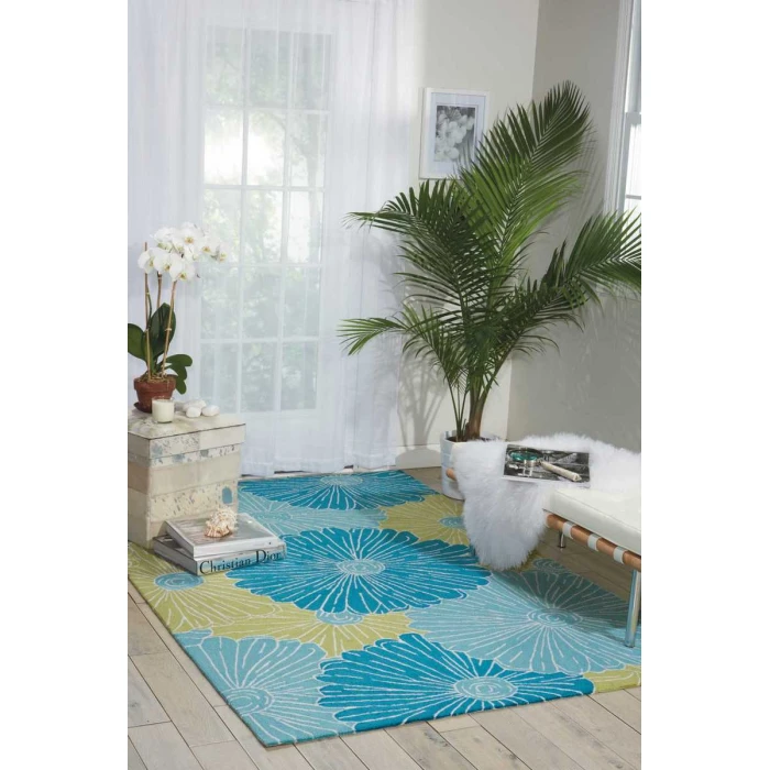 Nourison Fantasy Area Rug FA25 Seafoam