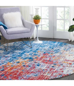 Nourison Home Twilight TWI25 Red/Blue 8 ft. Round Area Rug