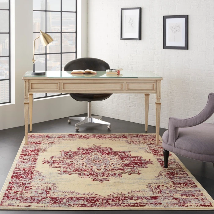 Nourison Grafix Area Rug GRF14-Cream/Red