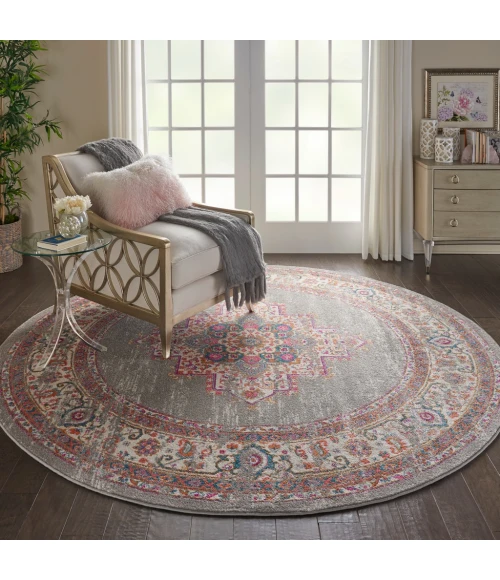 Nourison Passion Round Area Rug PSN03-Grey