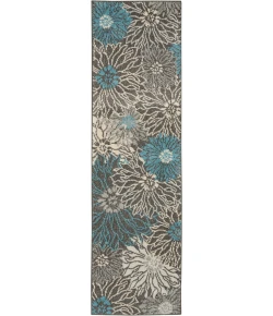 Nourison Home Passion PSN17 Charcoal Blue 2 ft. 2 in. X 7 ft. 6 in. Area Rug