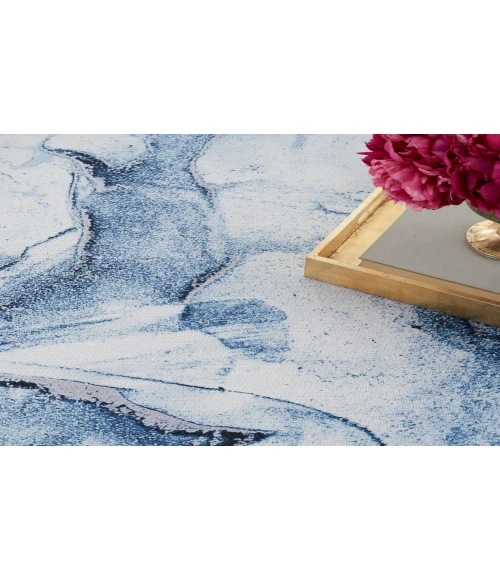 Inspire Me! Home Décor Daydream Ivory Blue DDR01 3 ft. 11 in. X 5 ft. 11 in. Rectangle Rug