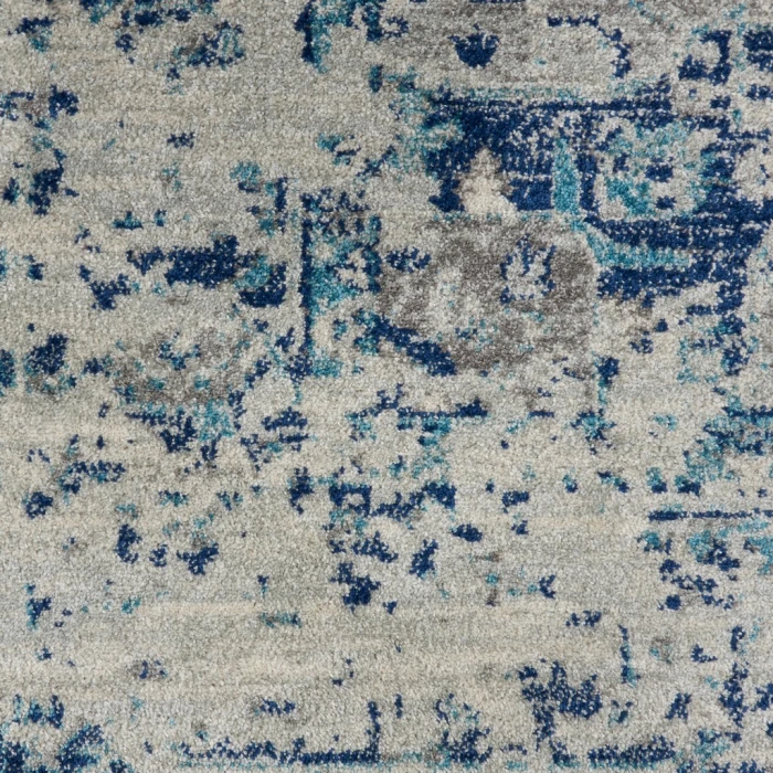 Nourison Tranquil Runner Area Rug TRA06-Ivory/Light Blue