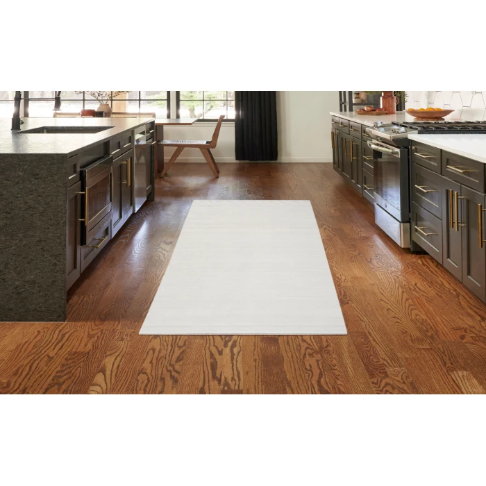 Nourison Washable Essentials Ivory Grey WAE01 2 ft. X 6 ft. Rectangle Rug