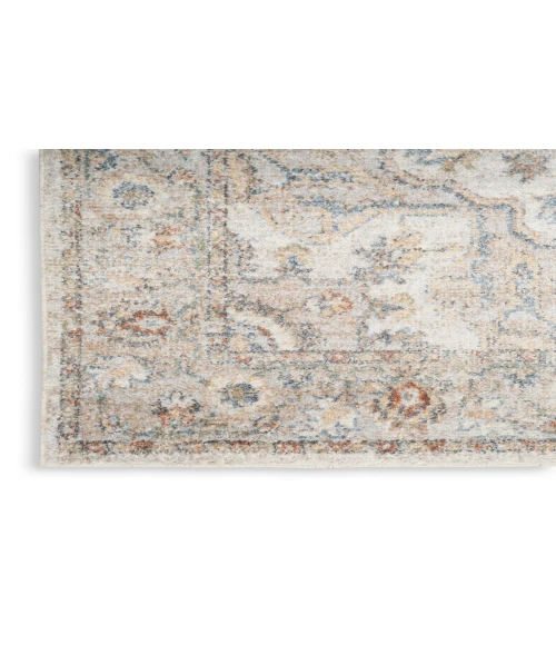 Nourison Astra Machine Washable Grey Multicolor ASW12 2 ft. X 6 ft. Rectangle Rug