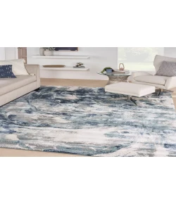 Nourison Home American Manor AMR03 Blue Ivory 7 ft. 10 in. X 9 ft. 10 in. Area Rug