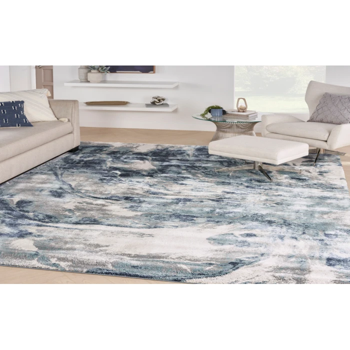 Nourison American Manor Blue Ivory AMR03 7 ft. 10 in. X 9 ft. 10 in. Rectangle Rug