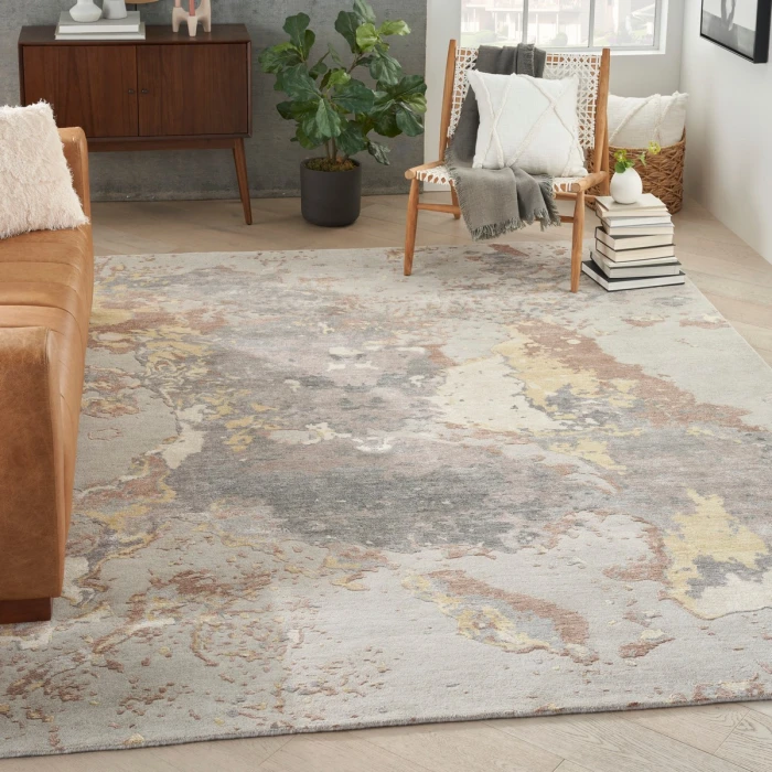 Nourison Silk Shadows Silver SHA20 10 ft. X 14 ft. Rect. Rug