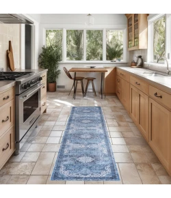 Nourison Home Nourison Washables NWB15 Blue 2 ft. 2 in. X 10 ft. Area Rug