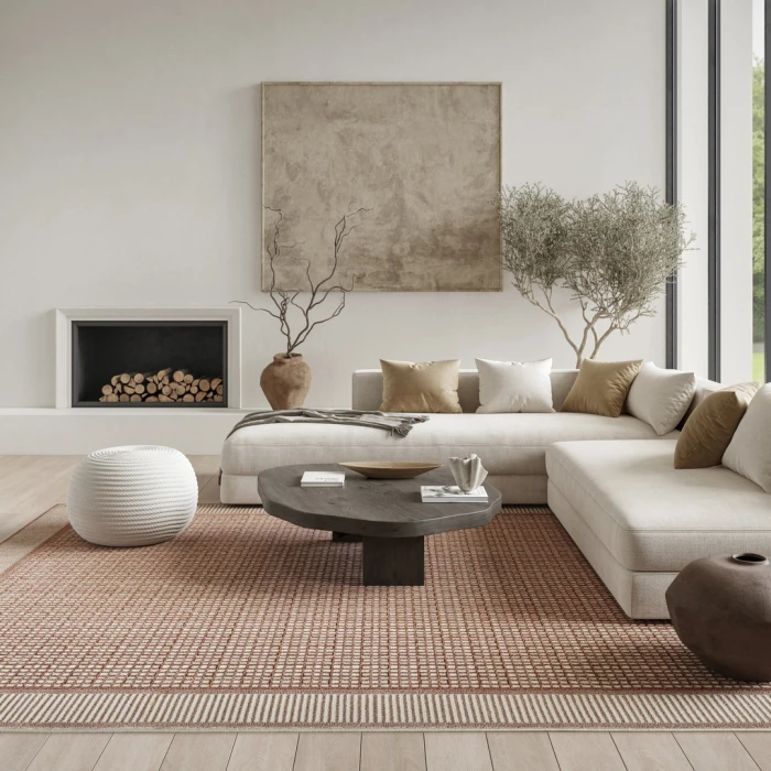 Nourison Nordic Brick Ivory NRC03 10ft. x 14ft. Rect. Rug